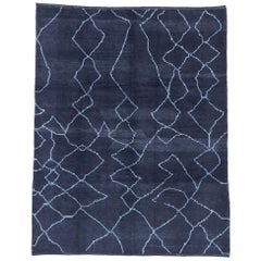Contemporary Moroccan Style Rug with Modern Asymmetrical Diamond Pattern