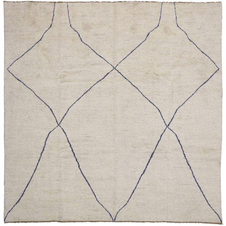 Modern Square Moroccan Rug For Sale at 1stdibs