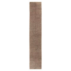 Contemporary Moroccan Style Runner in Beige-Brown, Grey & Red by Rug & Kilim
