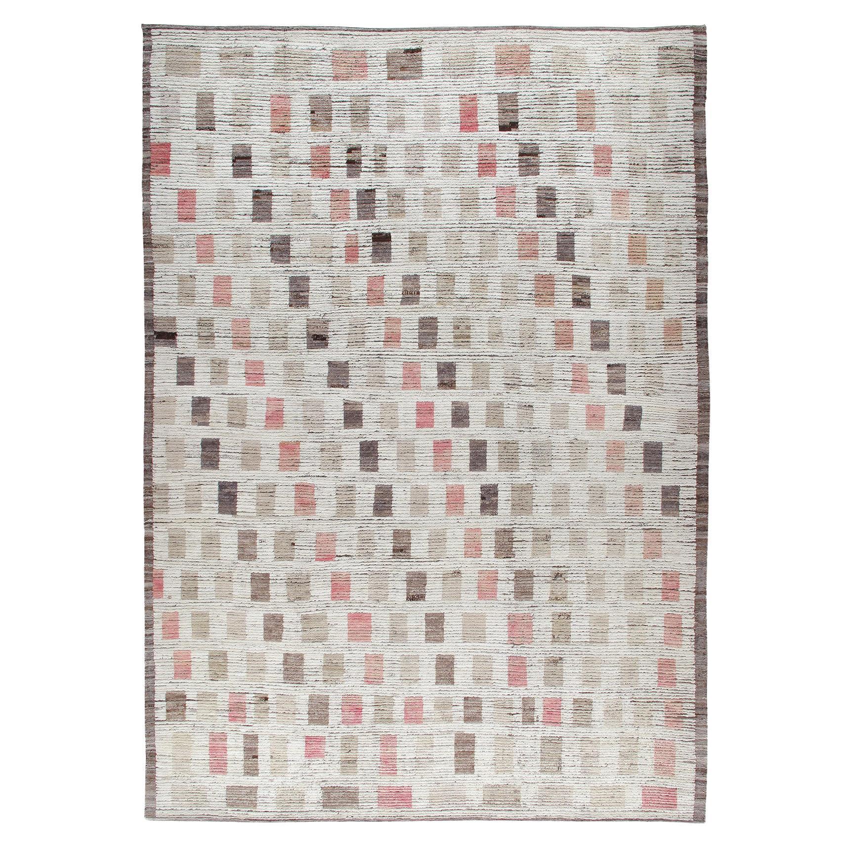 Contemporary Moroccan Style Tribal Geometric Rug