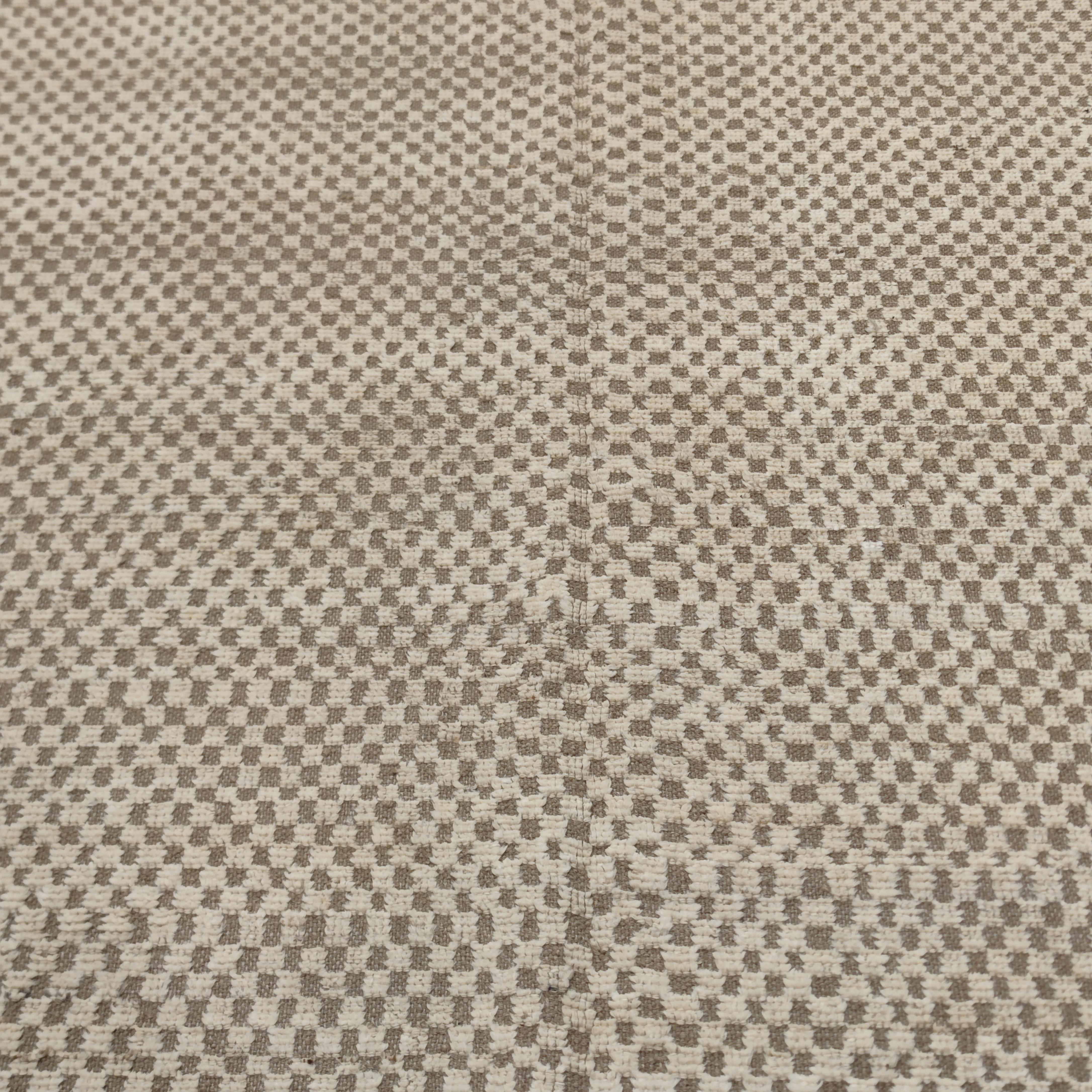 Afghan Contemporary Moroccan Style White and Taupe Tuareg Rug by Alberto Levi Gallery For Sale