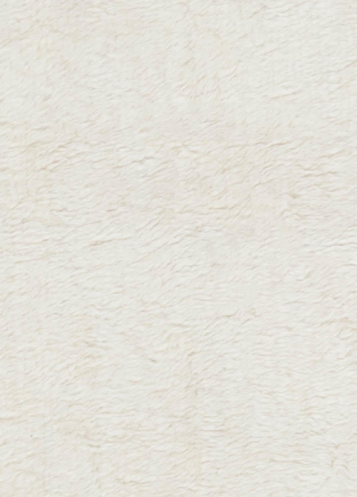 Contemporary Moroccan style white handmade wool rug by Doris Leslie Blau
Size: 6'7