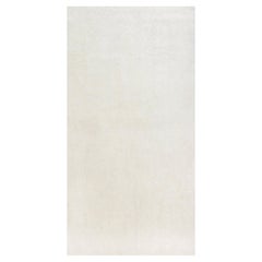 Contemporary Moroccan Style White Handmade Wool Rug by Doris Leslie Blau