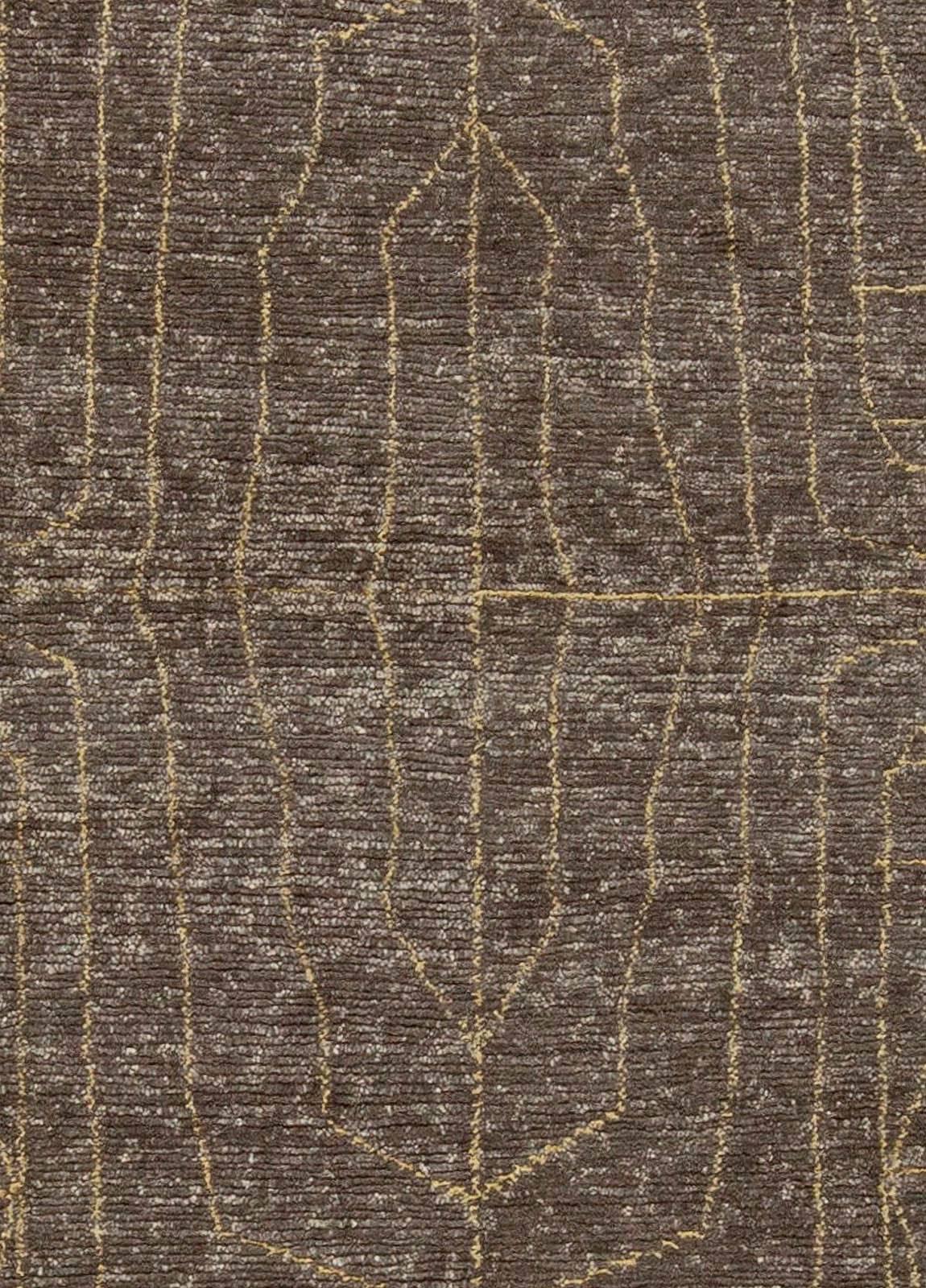 Handgefertigter Wollteppich im marokkanischen Stammesdesign von Doris Leslie Blau.
Größe: 10'3