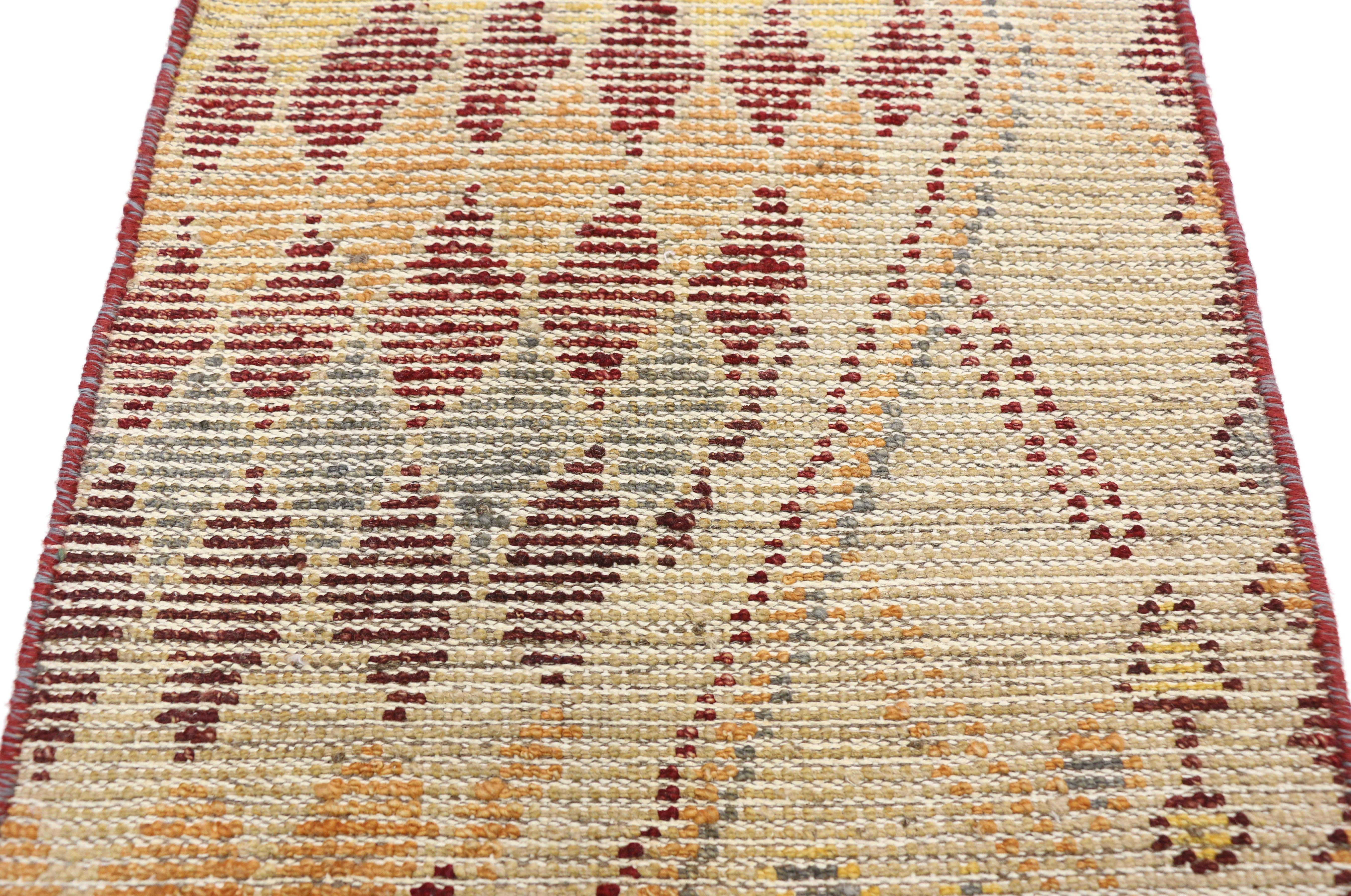 Hand-Knotted Contemporary Moroccan Wagireh Rug For Sale