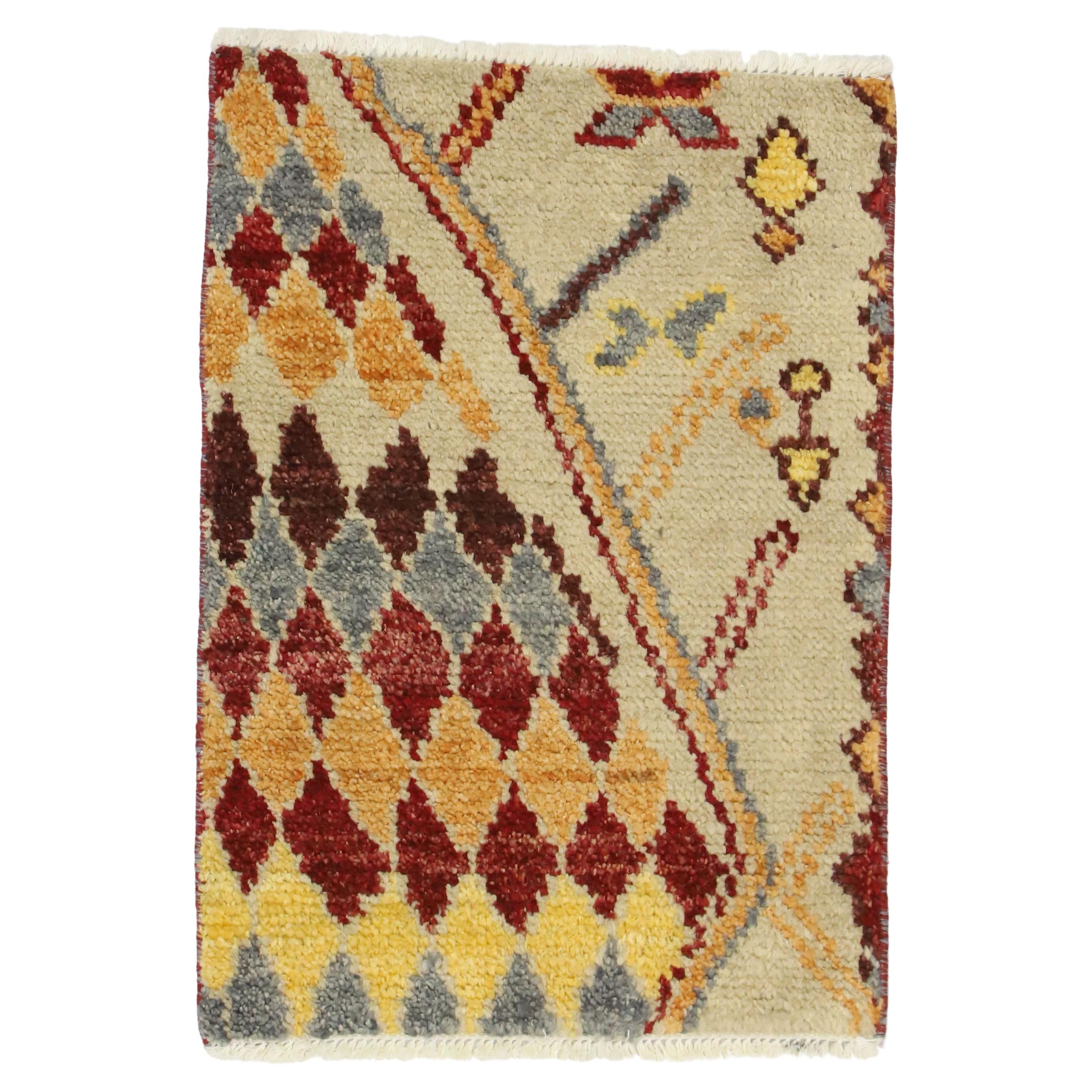 Contemporary Moroccan Wagireh Rug For Sale