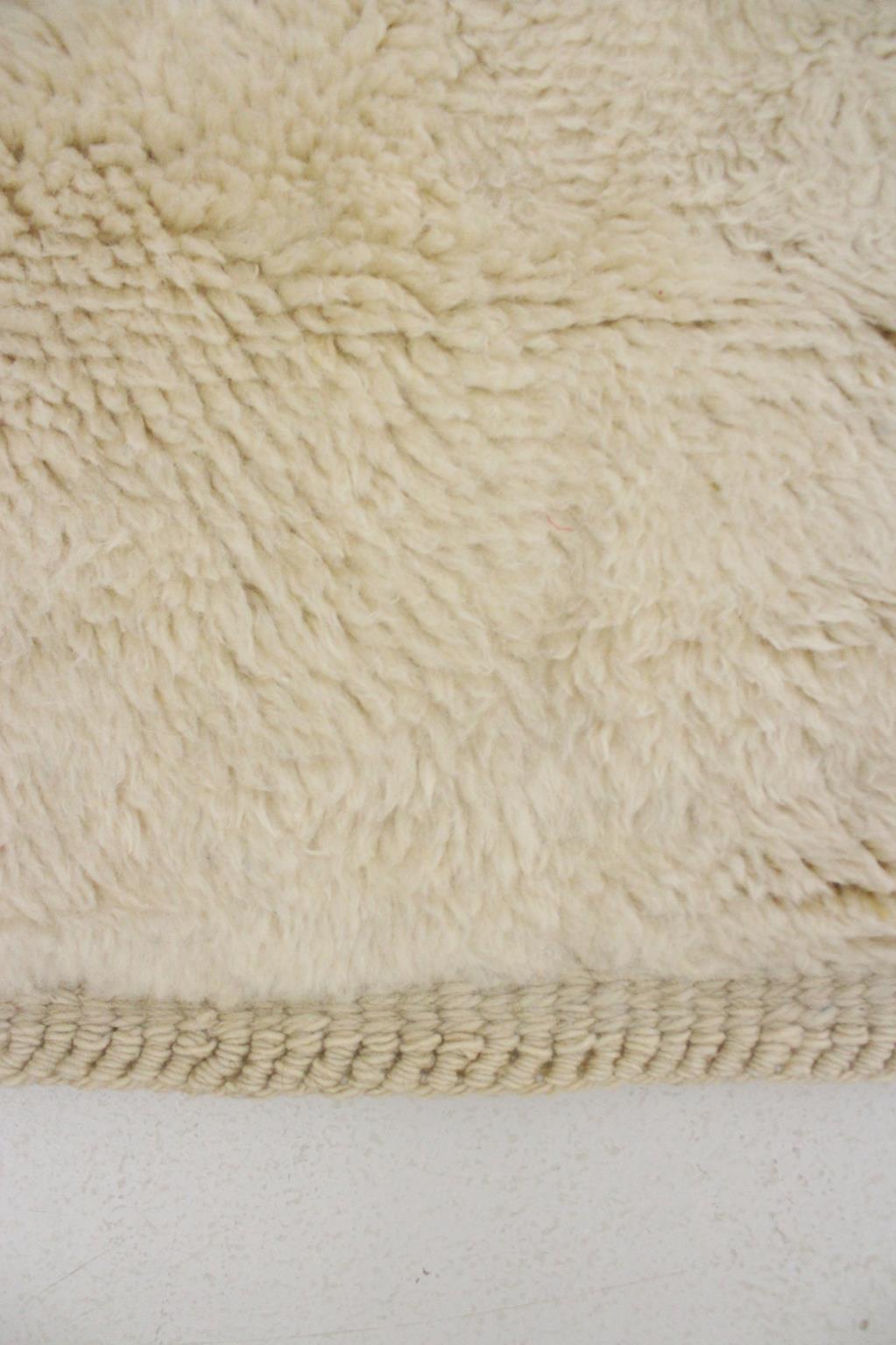 Contemporary Marokkanische Wolle Mrirt Teppich - Beige/schwarz - 8.2x10.6feet / 252x325cm im Angebot 2