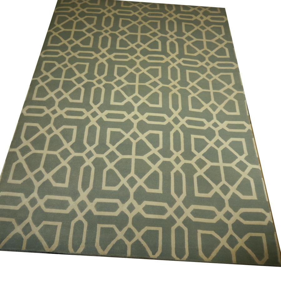 Contemporary Mosaic Design Rug Hand Knotted Wool and Silk Djoharian Collection For Sale 4