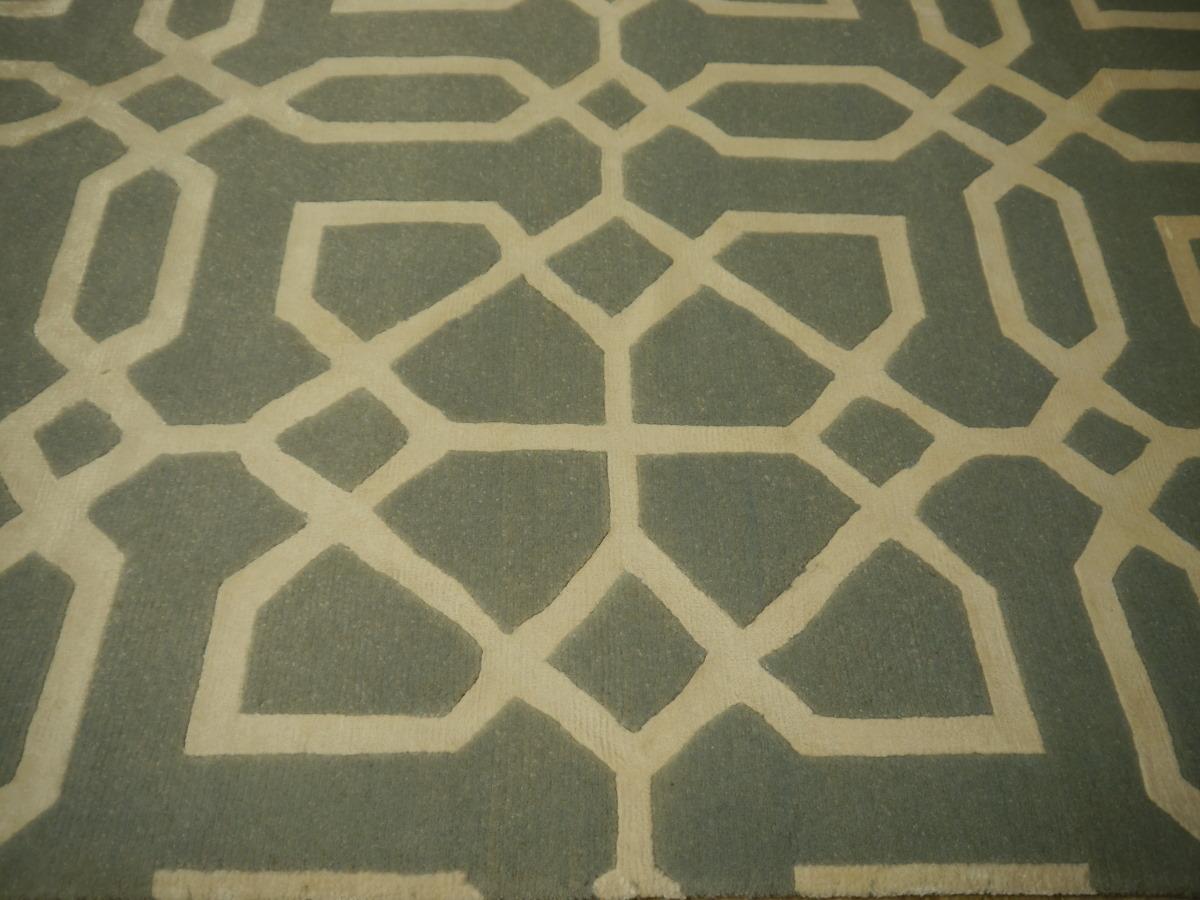 Zeitgenössischer Mosaik-Teppich aus handgeknüpfter Wolle und Seide aus der Djoharian-Kollektion im Angebot 4