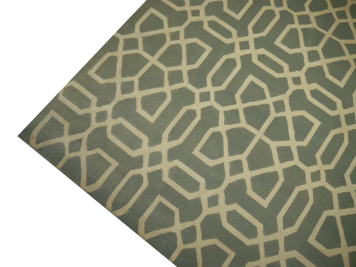 Contemporary slate gray Mosaic Design rug hand knotted wool and silk Djoharian Collection.
A stunning modern rug in islamic design.

Modern rug of fine quality.
Design: Moroccan Tile
Collection: Contemporary by Djoharian Design
Pile Materials: