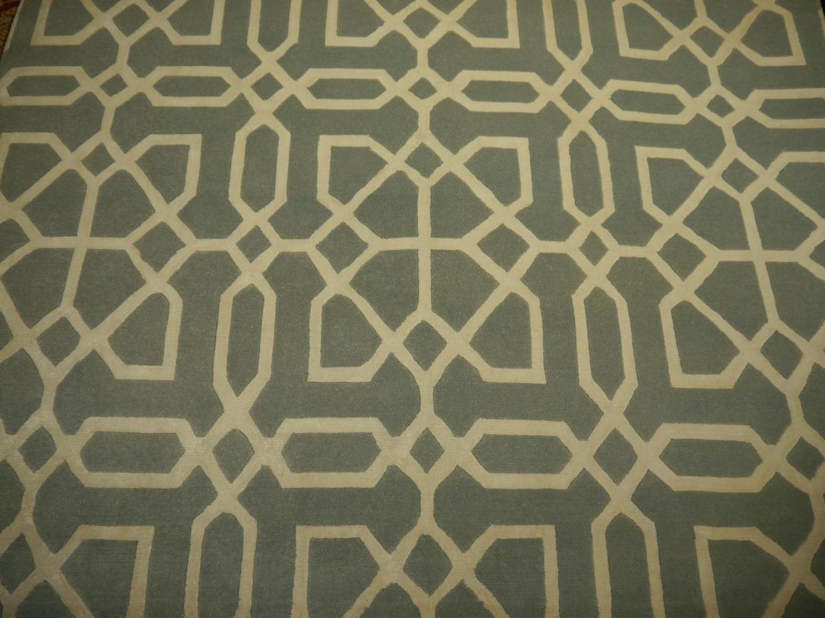 Islamic Moroccan Mosaic Design Rug Hand Knotted Wool and Silk Djoharian Collection For Sale
