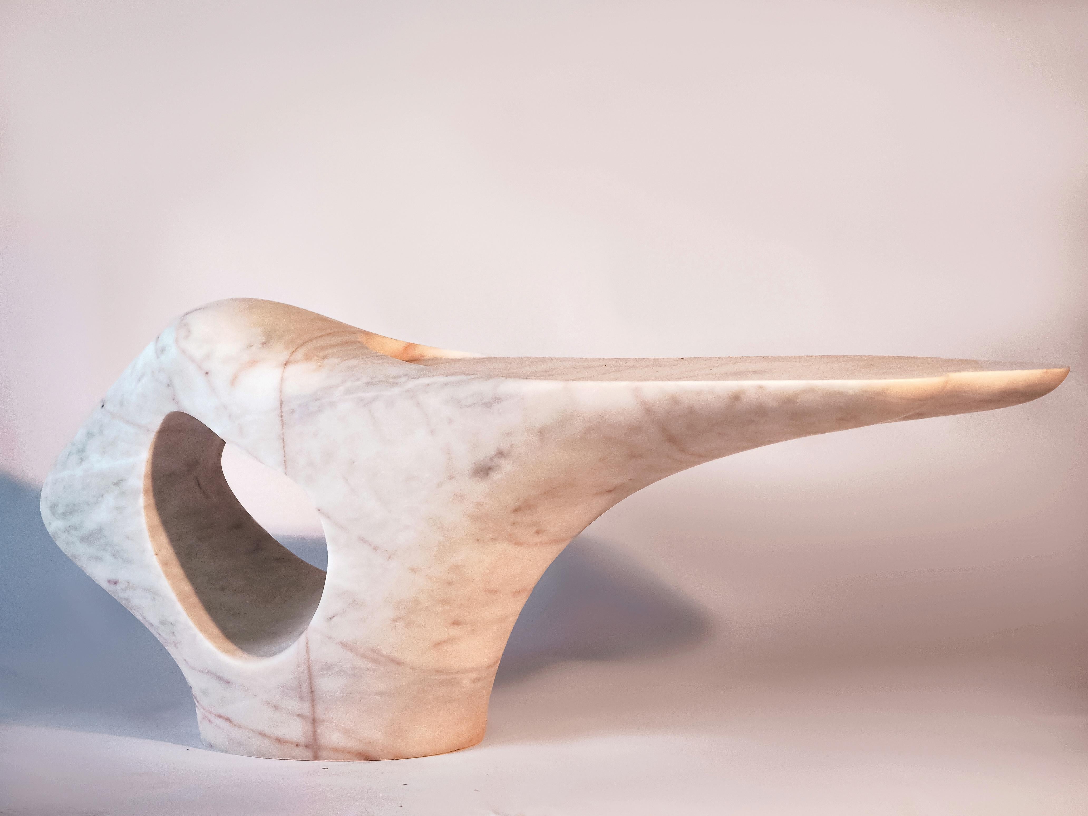 Tom Jablin is a sculptor who expresses organic shapes though marble as my main medium. Hisy work is driven by contemplation of nature, the oceanic universe, as well as human and animal bodies. From his work shop in the South West of France he shapes
