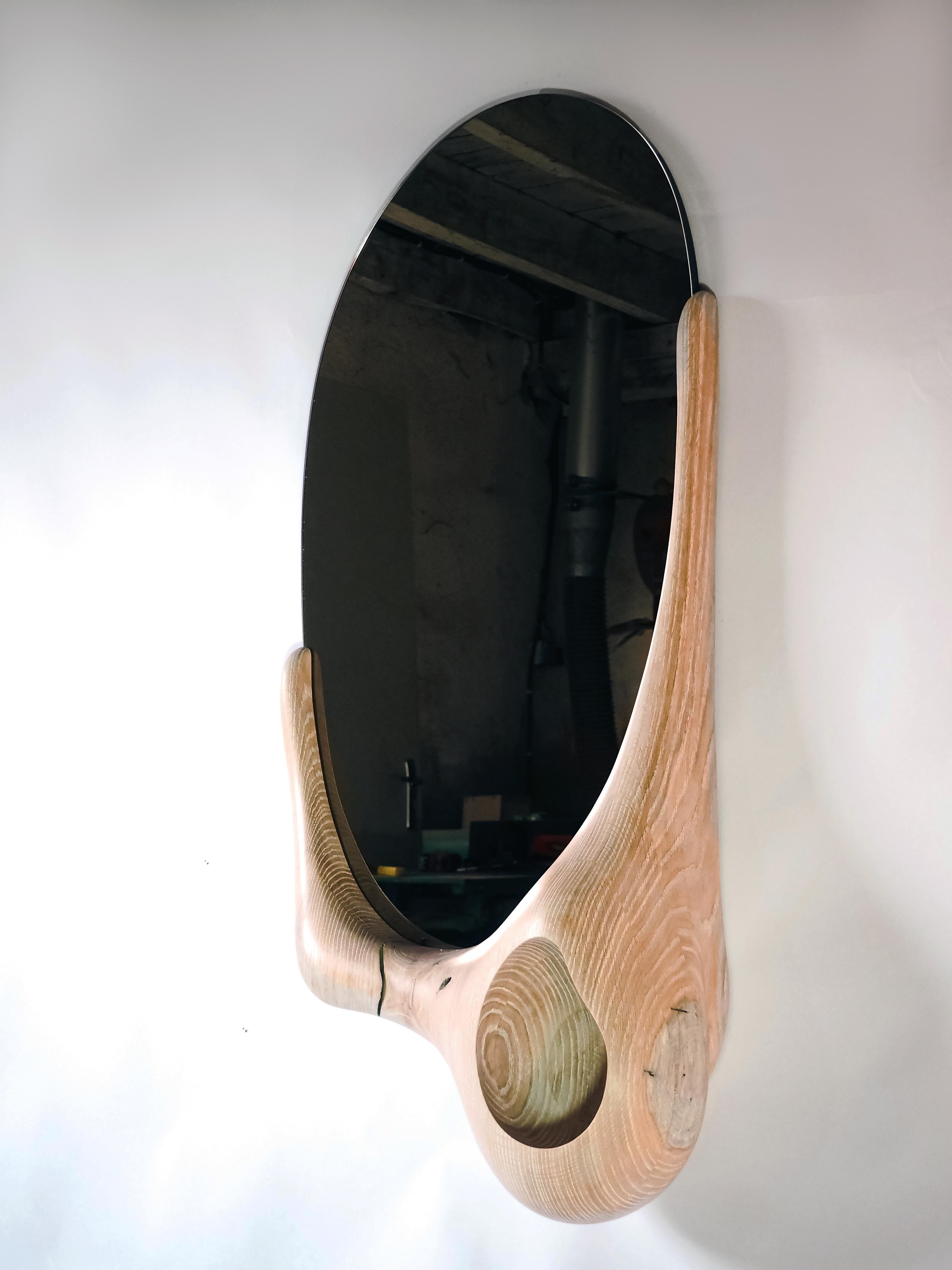 French Contemporary Mound Mirror by tom jablin For Sale