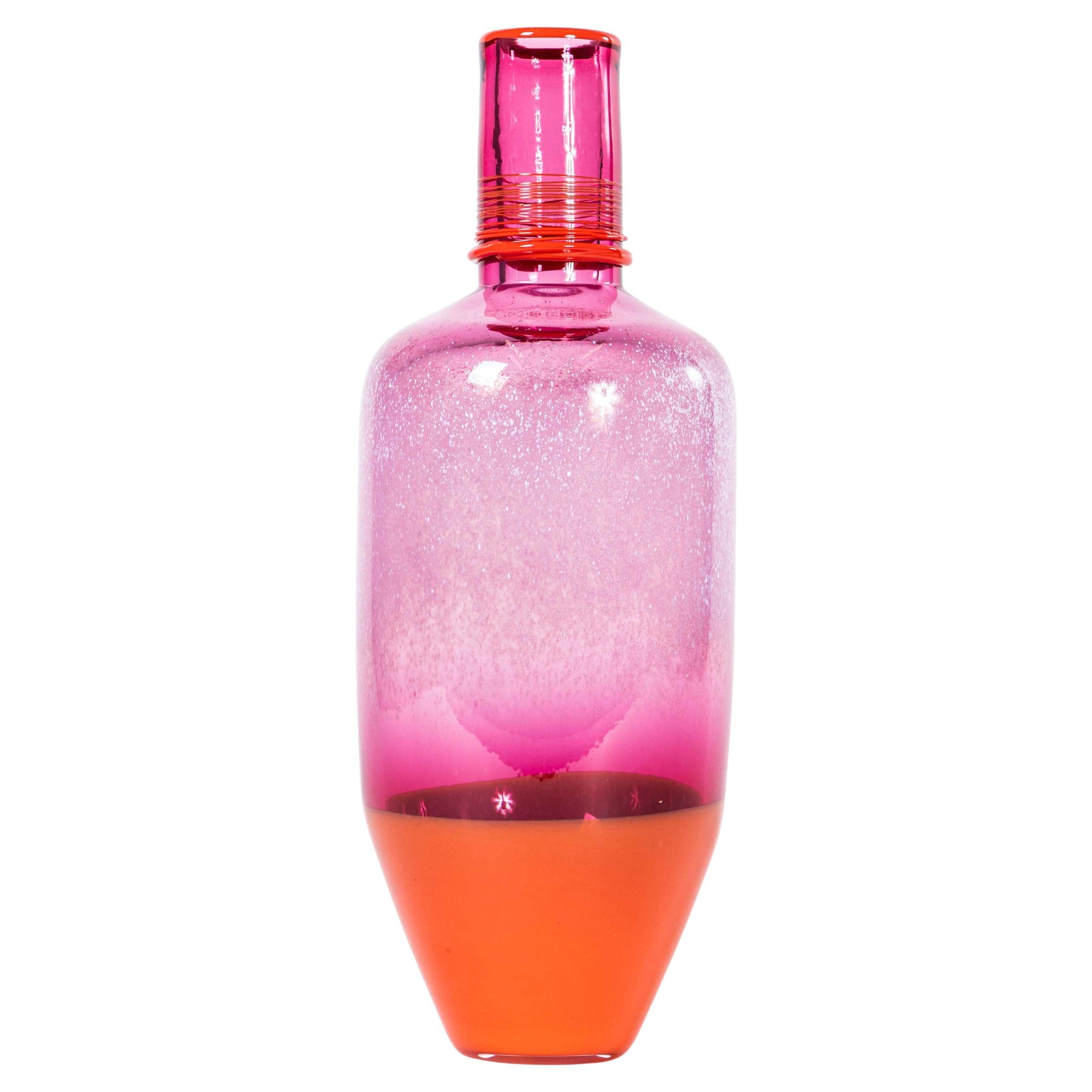 Contemporary Mouthblown Vessel Tall Fire - Jahday Ford