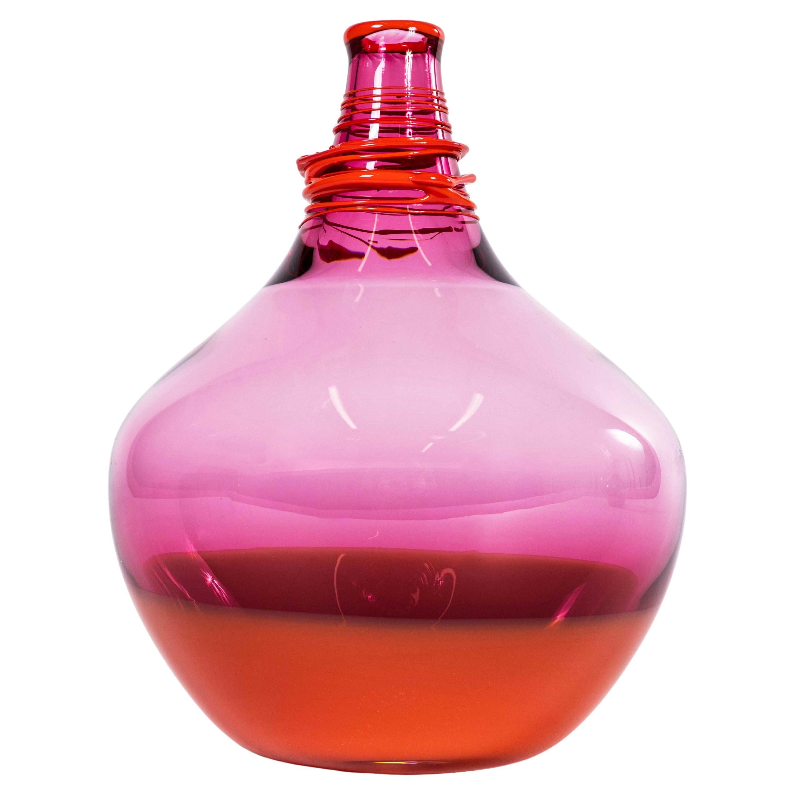 Contemporary Mouthblown Vessel Wide Fire - Jahday Ford