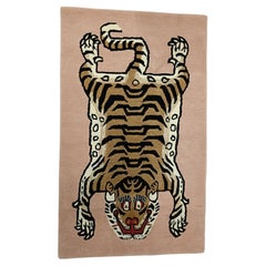 Zeitgenössisches Mughal-Tiger-Design Wollteppich Heimdekor Inneneinrichtung Teppiche