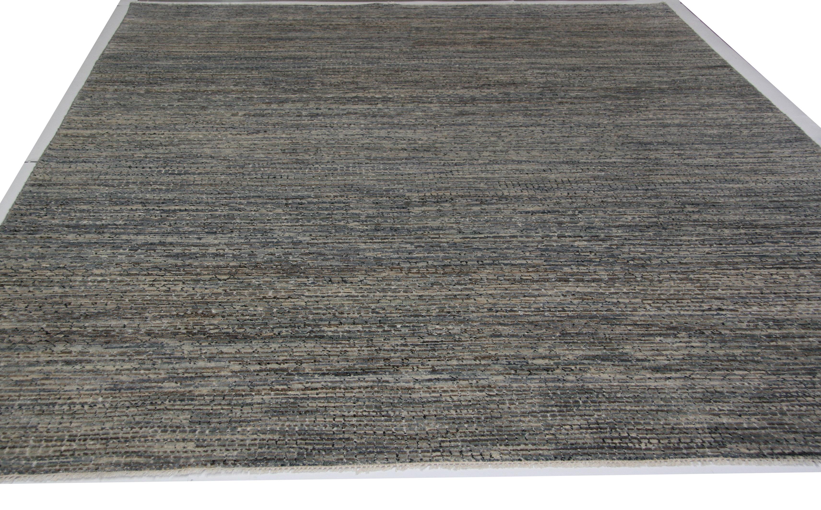 Contemporary Multi-Color Gabbeh with Silver and Blue In New Condition In West Hollywood, CA