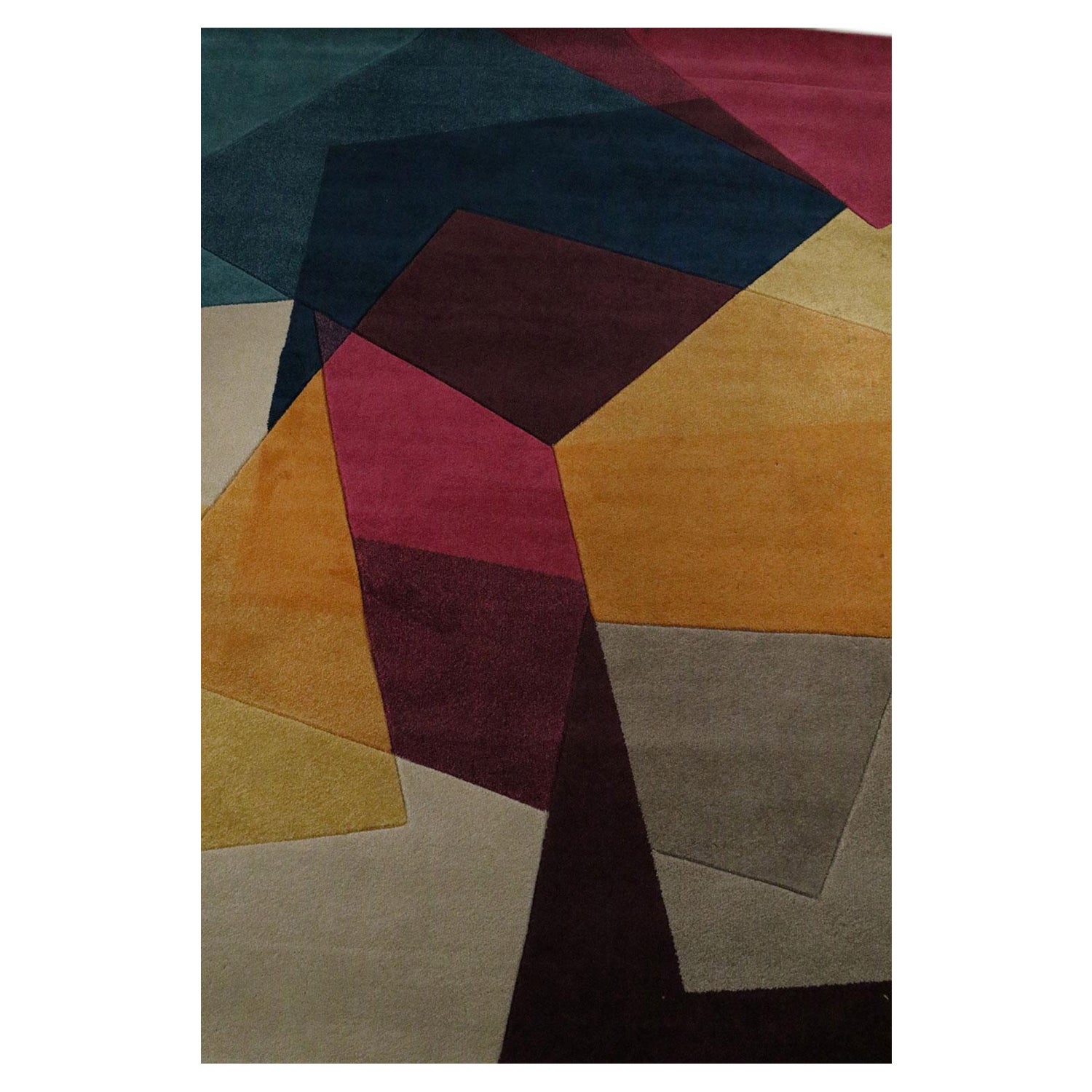Contemporary Multi-Colored Geometric Pattern Area Rug