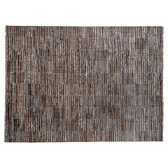 Tapis contemporain à motif patchwork multicolore