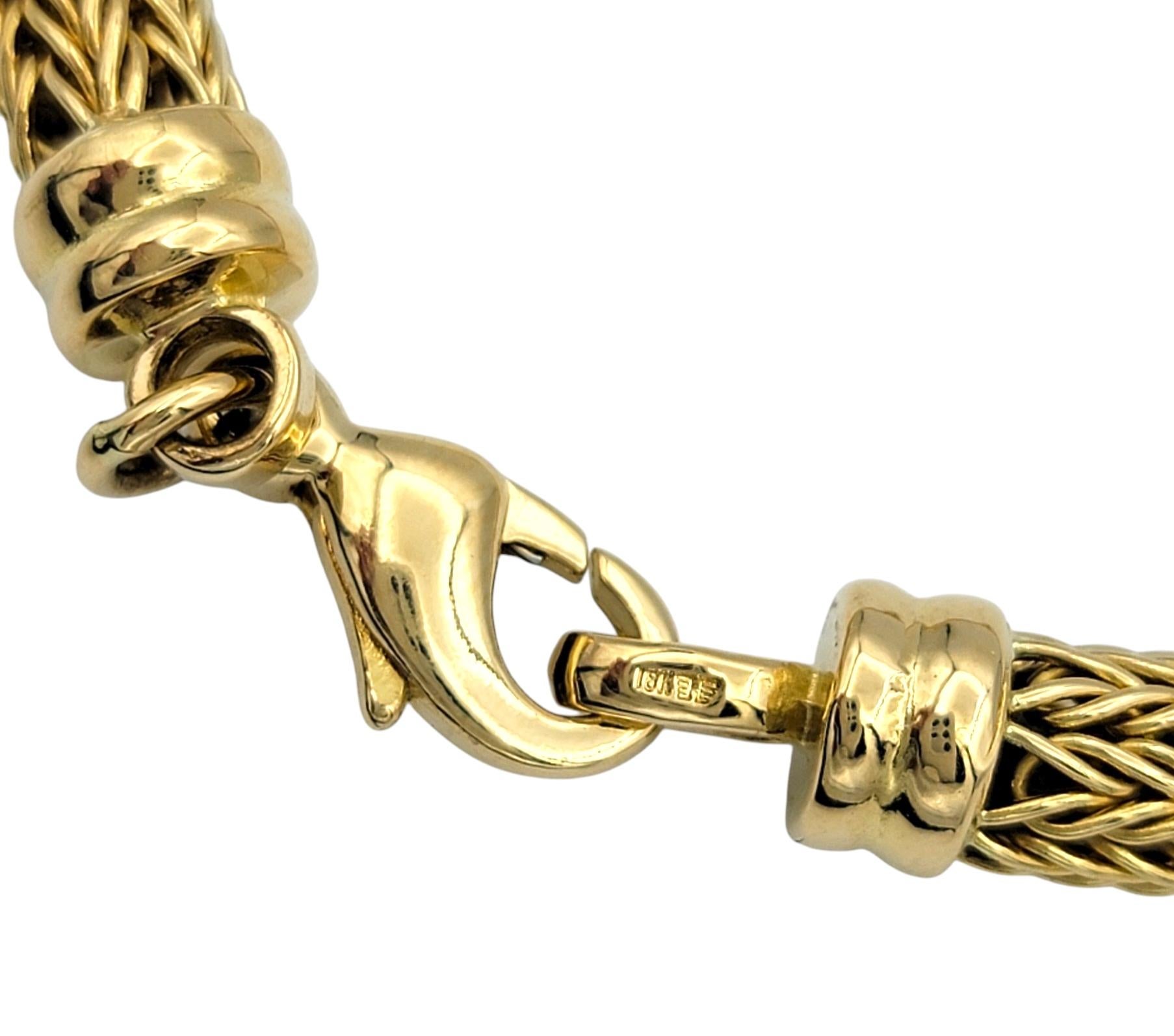 Women's Contemporary Multi-Gemstone and Diamond 18 Karat Yellow Gold Statement Necklace For Sale
