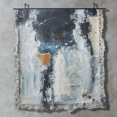 Contemporary Multi-Media Painting I by Jane Lorentsen with Black Bracket