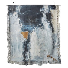 Contemporary Multi-Media Painting I by Jane Lorentsen with Black Bracket