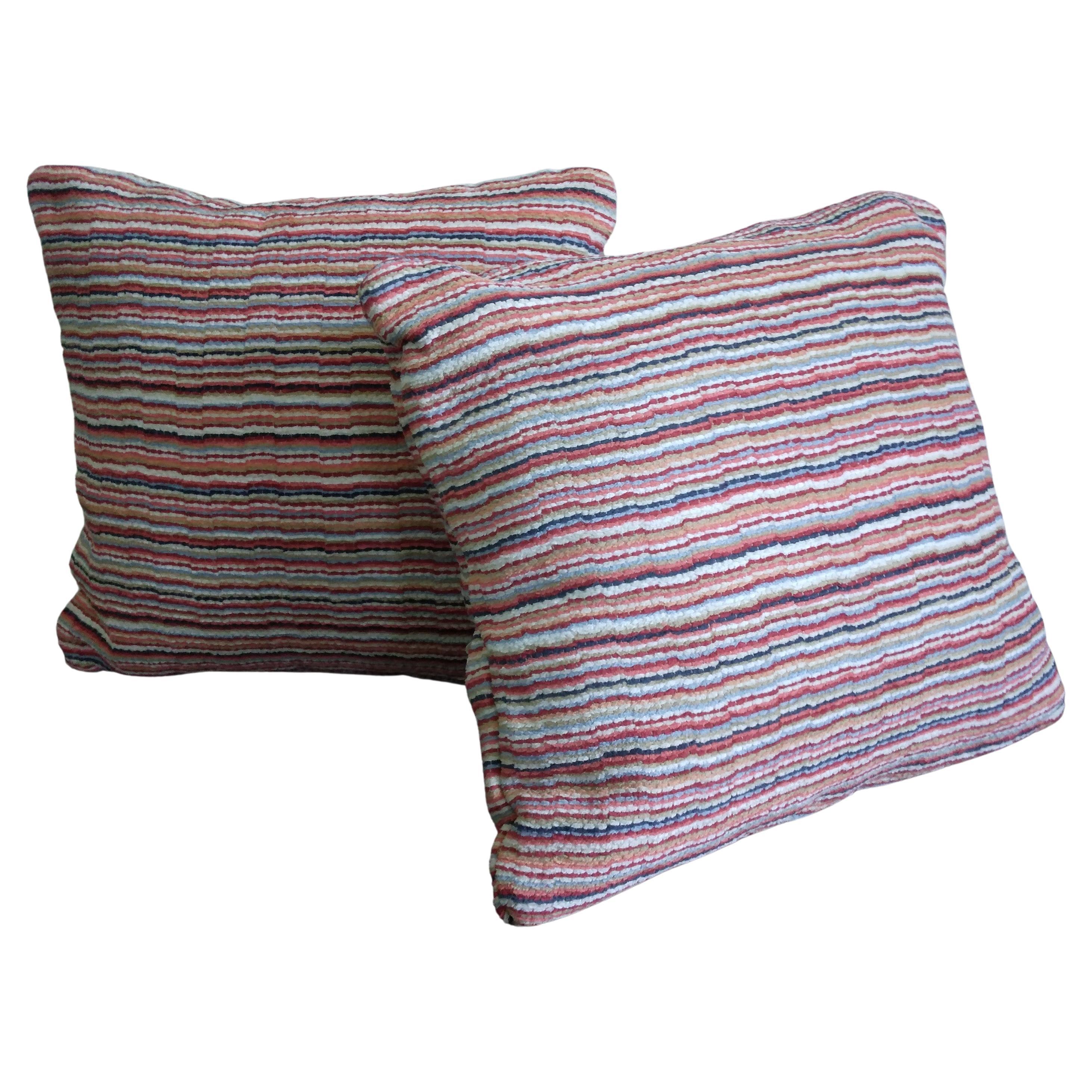 Striped Geometric Accent Pillow For Sale at 1stDibs