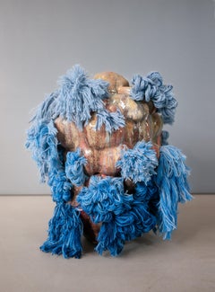 Moon Rock Alfie Furry Friends contemporain en céramique multicolore