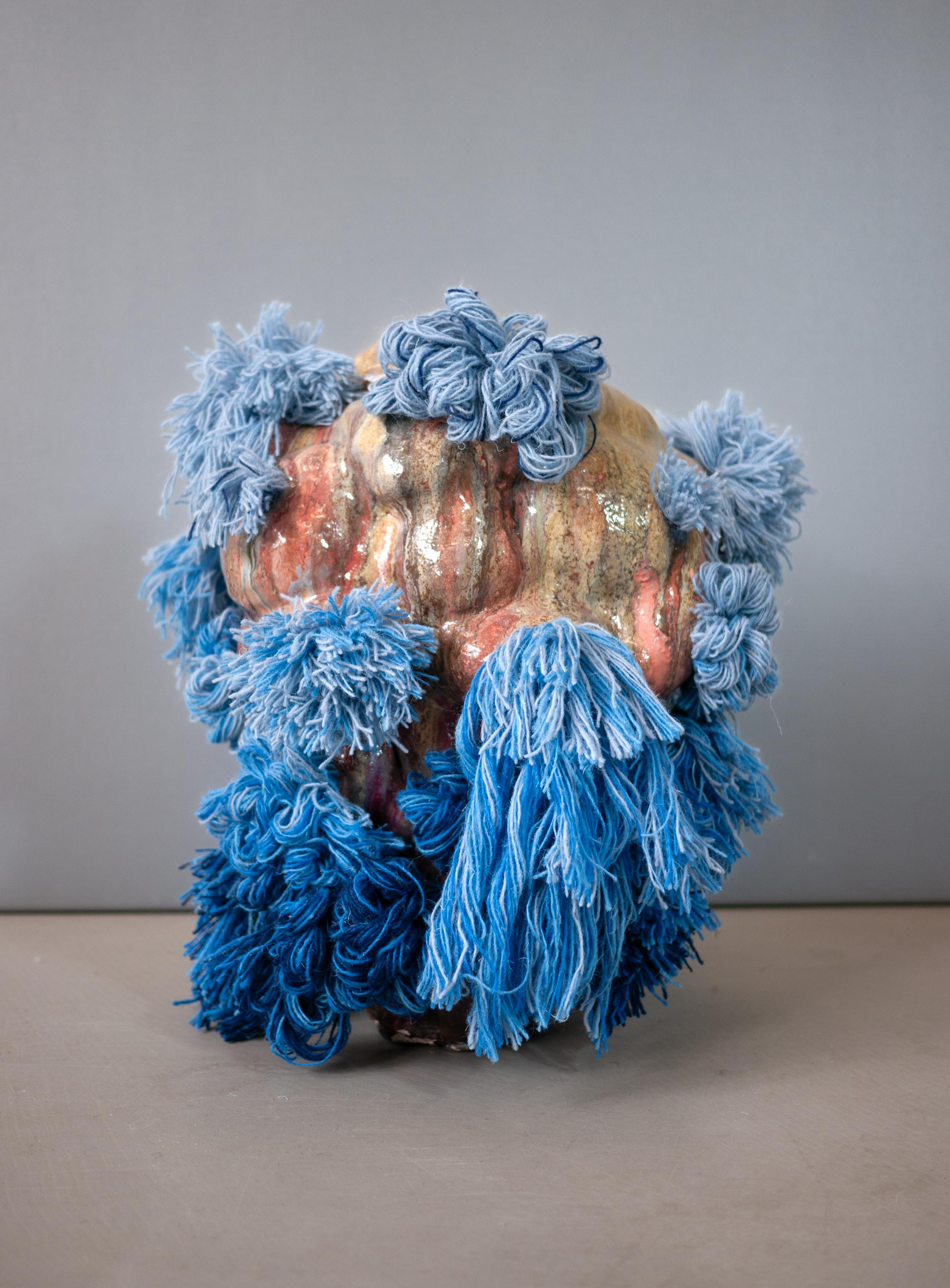 Wool Contemporary multicolour ceramic Moon Rock Alfie Furry Friends For Sale