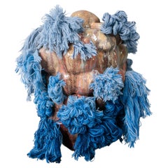 Moon Rock Alfie Furry Friends contemporain en céramique multicolore