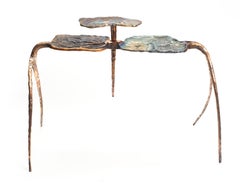 Contemporary multicolour Forged aluminium bronze side table 2 by Conrad Hicks