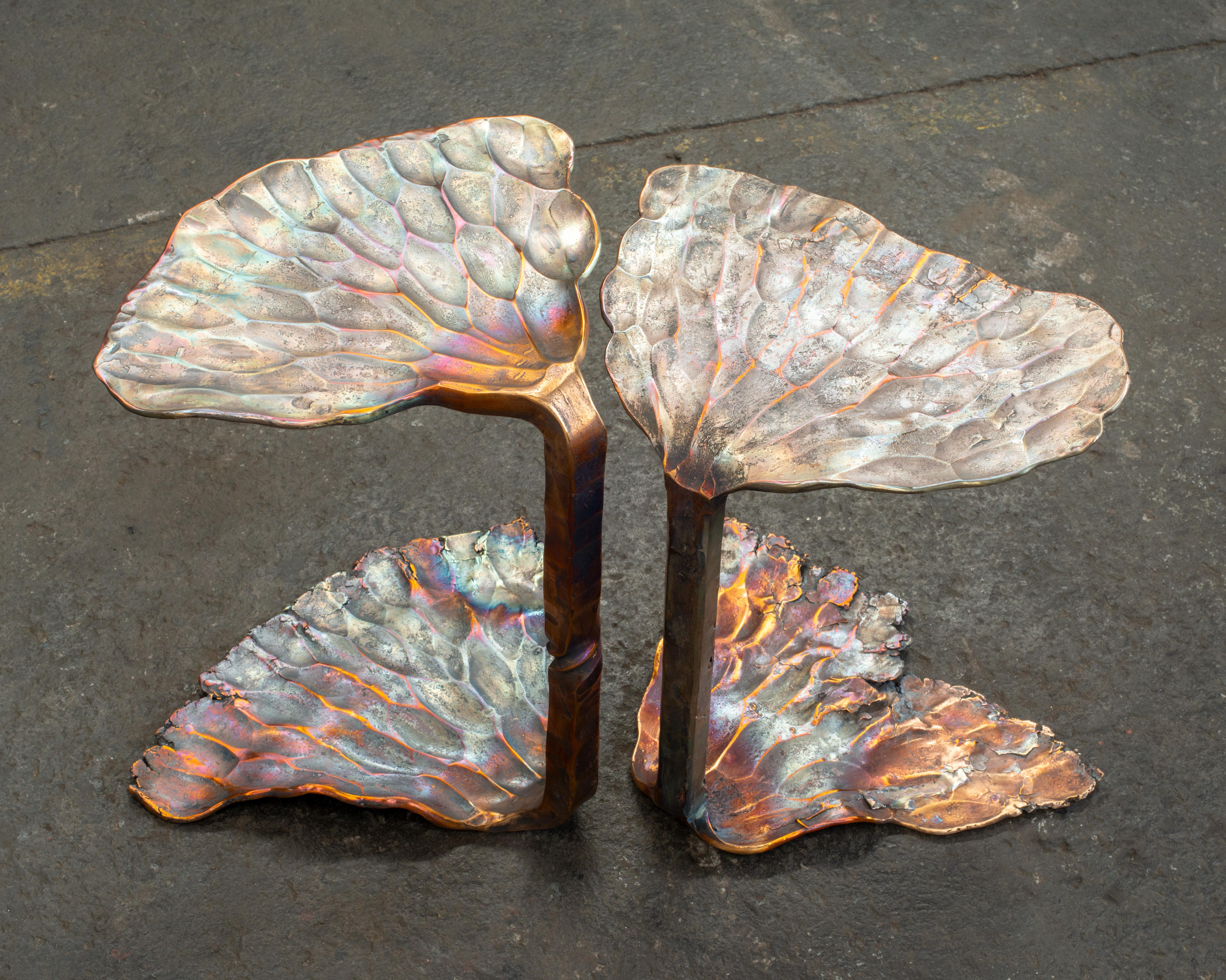 Contemporary mehrfarbig Bronze Hocker aus geschmiedetem Aluminium von Conrad Hicks (21. Jahrhundert und zeitgenössisch) im Angebot