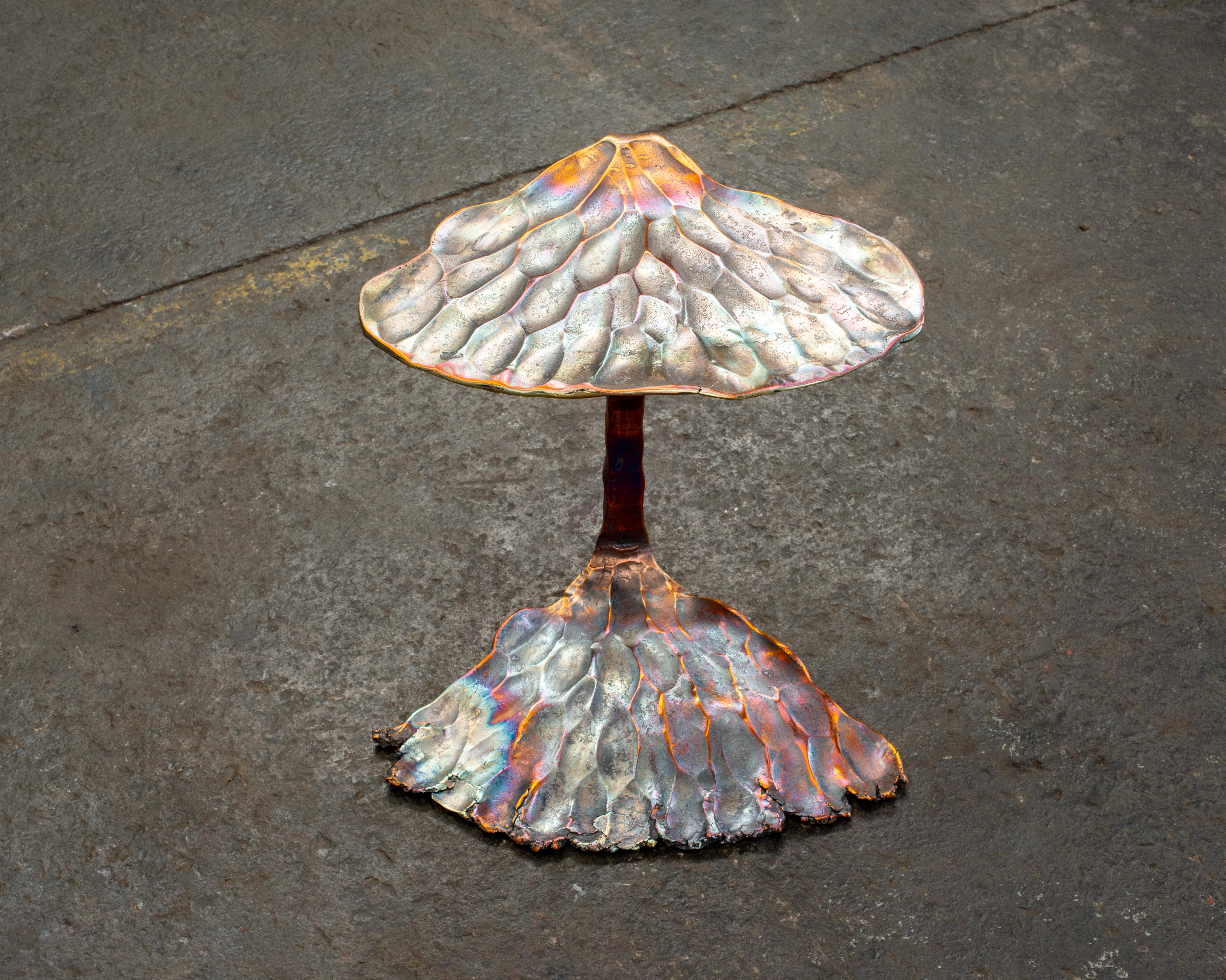 Contemporary multicolour Forged aluminium bronze Stool by Conrad Hicks For Sale 5