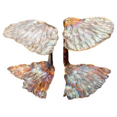 Sgabello contemporaneo in bronzo multicolore in alluminio forgiato di Conrad Hicks