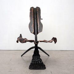 Contemporary multicolour Forged Copper & Steel Chair, 2025 by Conrad Hicks