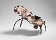 Contemporary multicolour Forged Copper & Steel Lounge Chair by Conrad Hicks