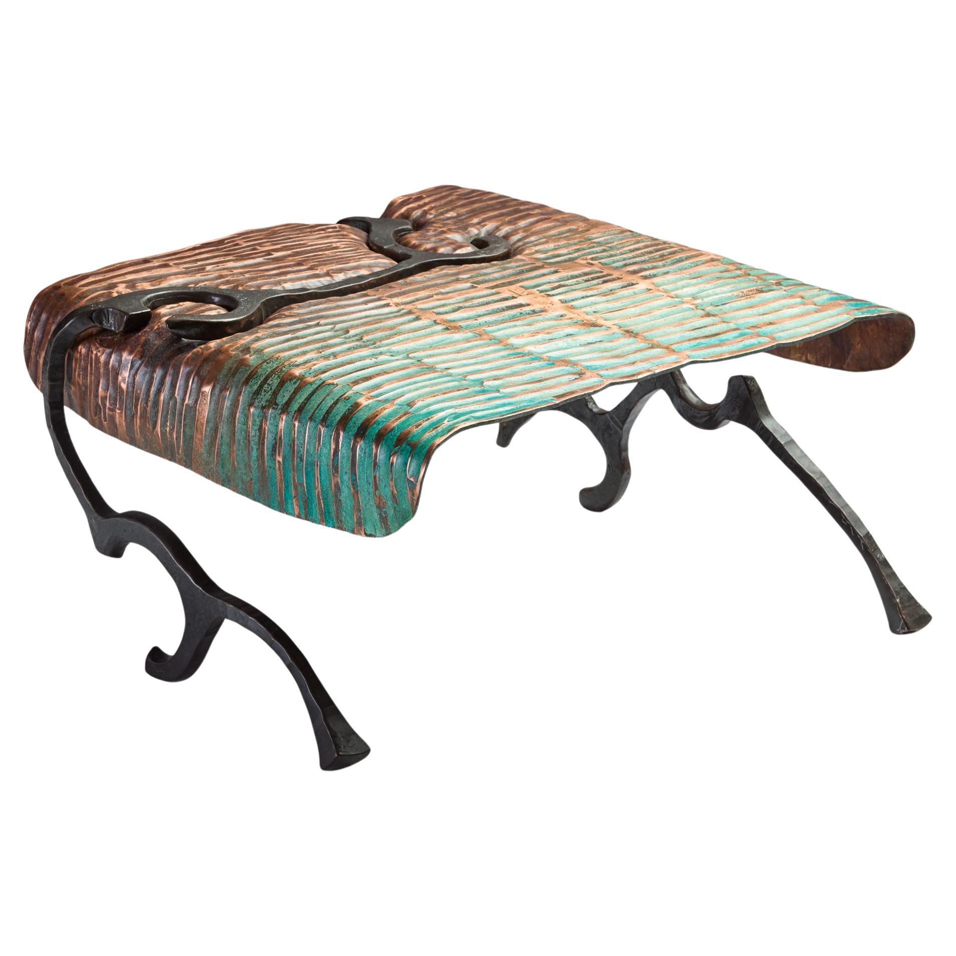 Contemporary multicolour Forged Copper 
Steel Low table, 2025 by Conrad Hicks