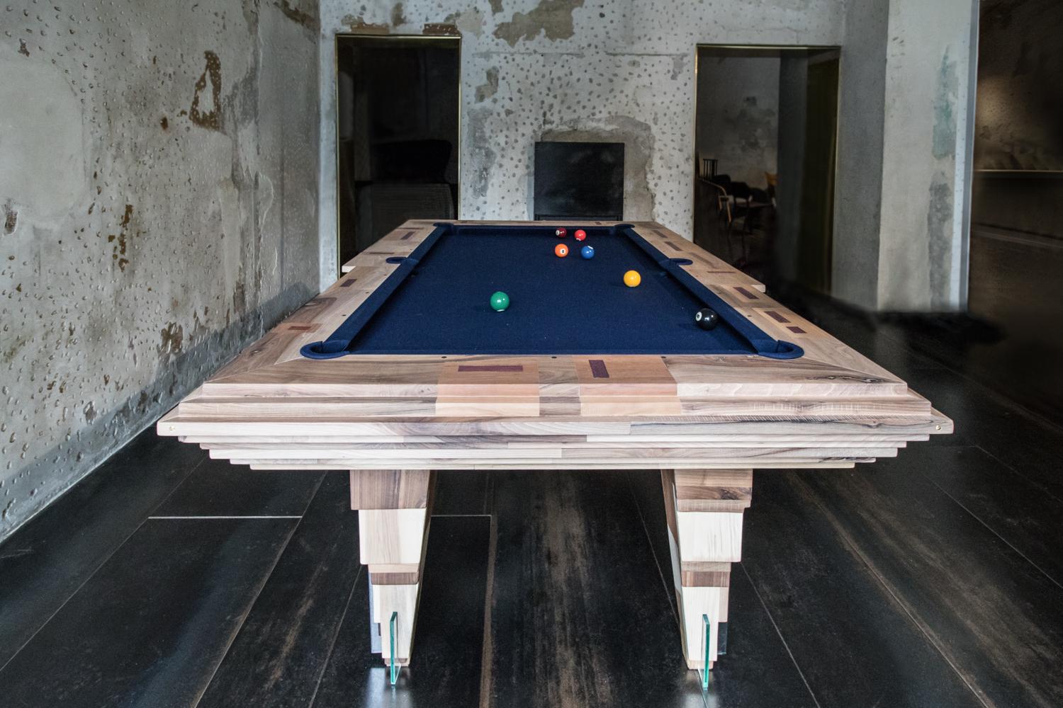 Neoclassical Contemporary Multifunctional Billiard or Game Table, Cocktail Table and Paravent For Sale
