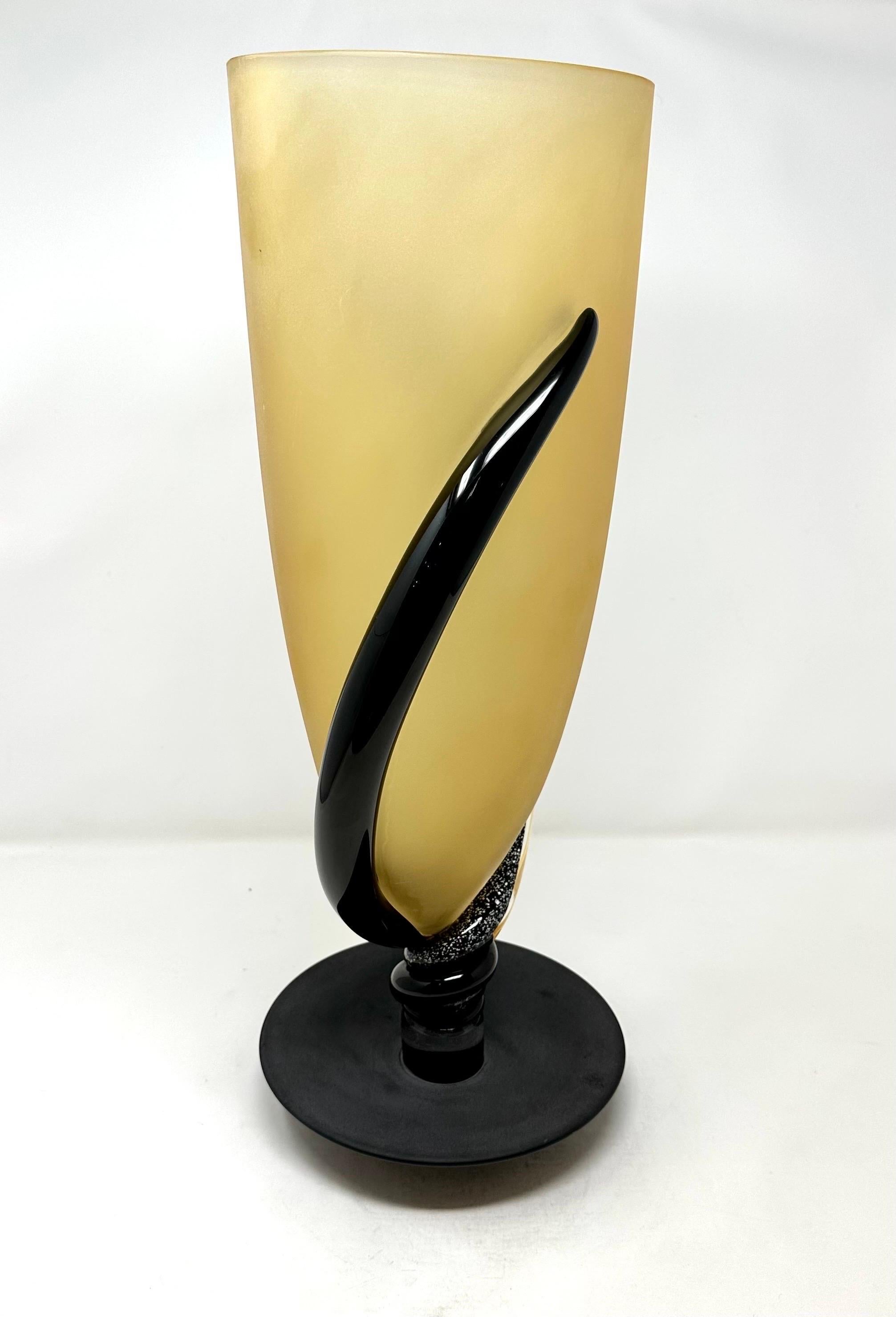 Post-Modern Contemporary Murano Art Glass Vase by Marino Santi