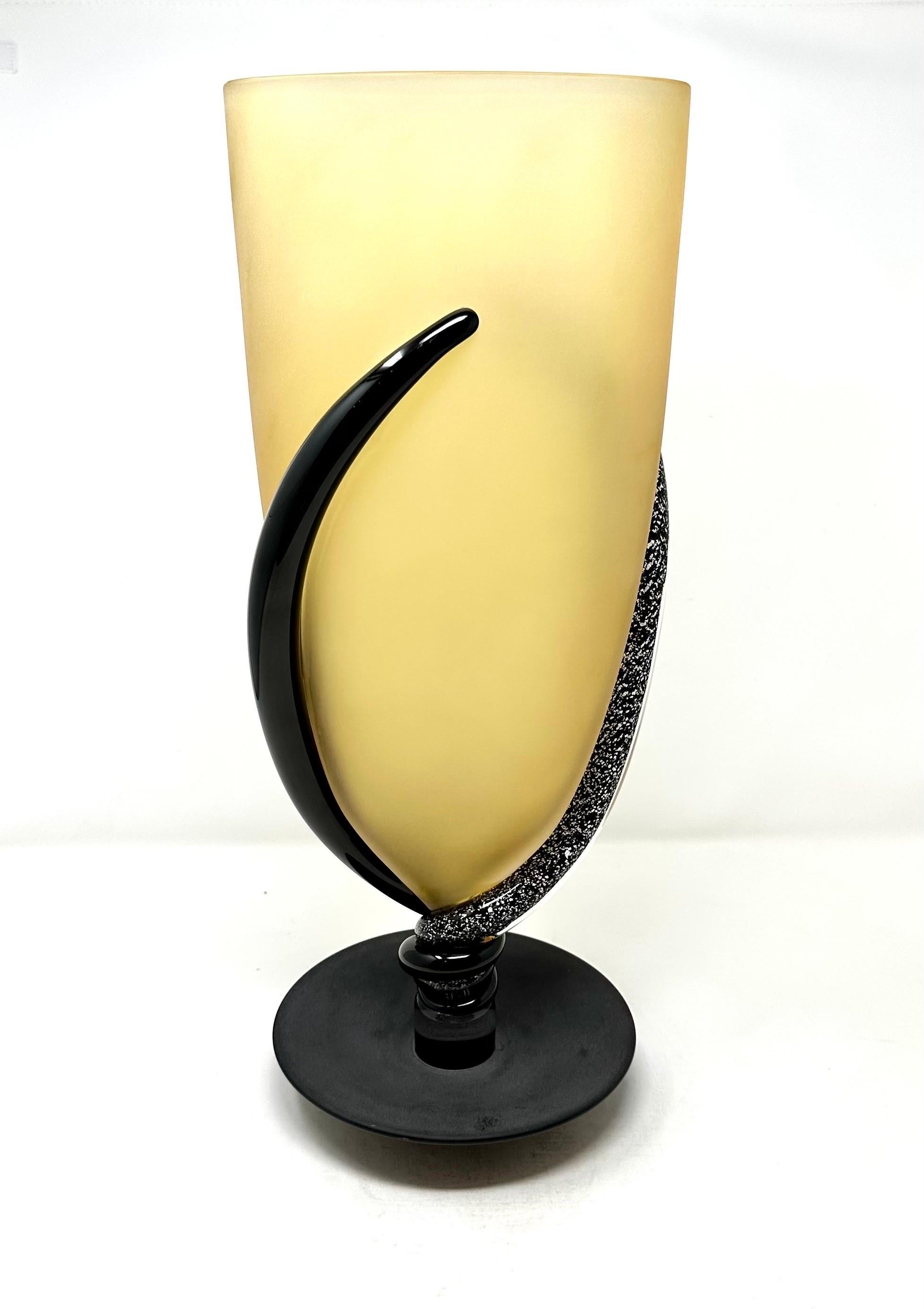 Italian Contemporary Murano Art Glass Vase by Marino Santi