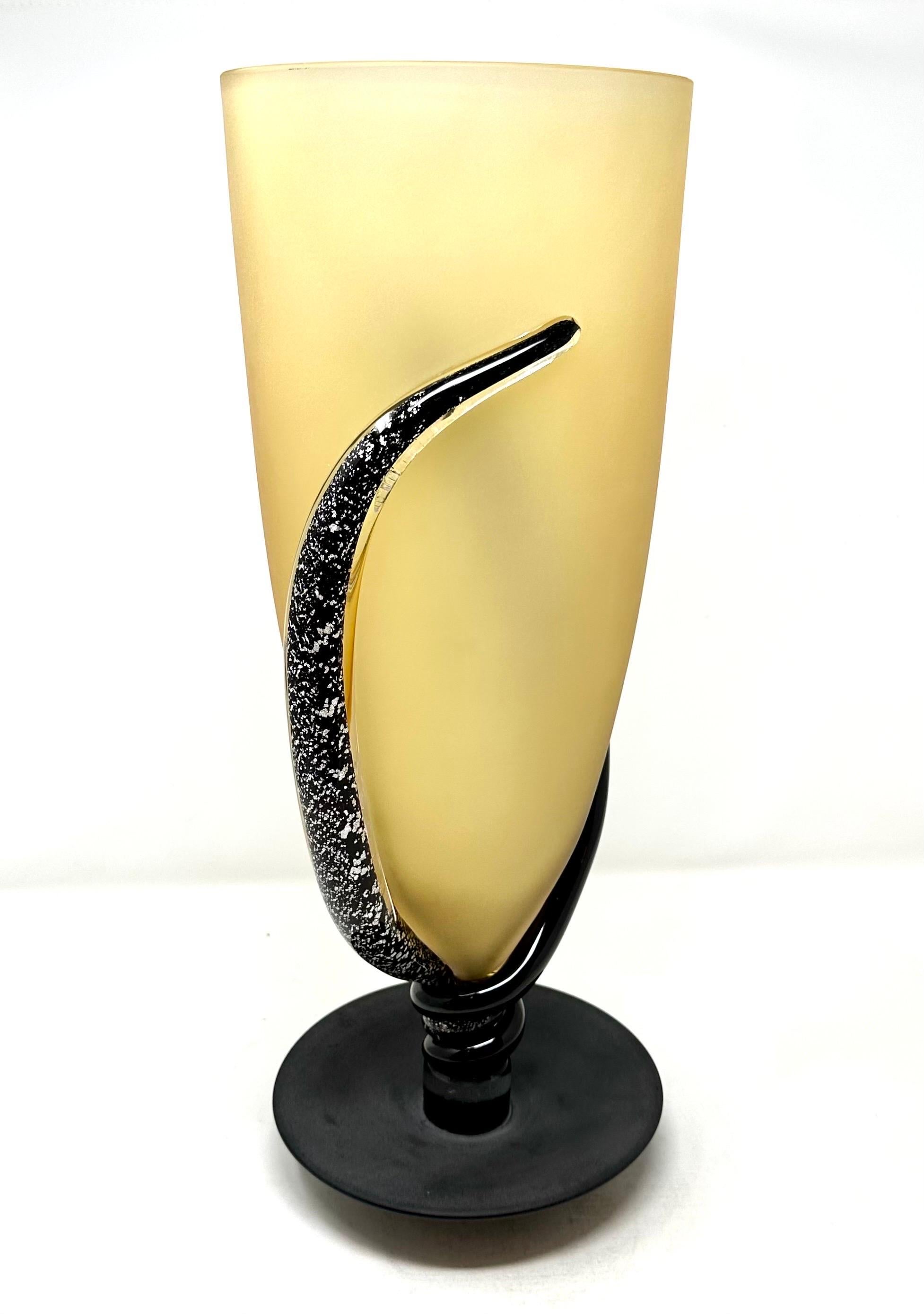 Contemporary Murano Art Glass Vase by Marino Santi 2