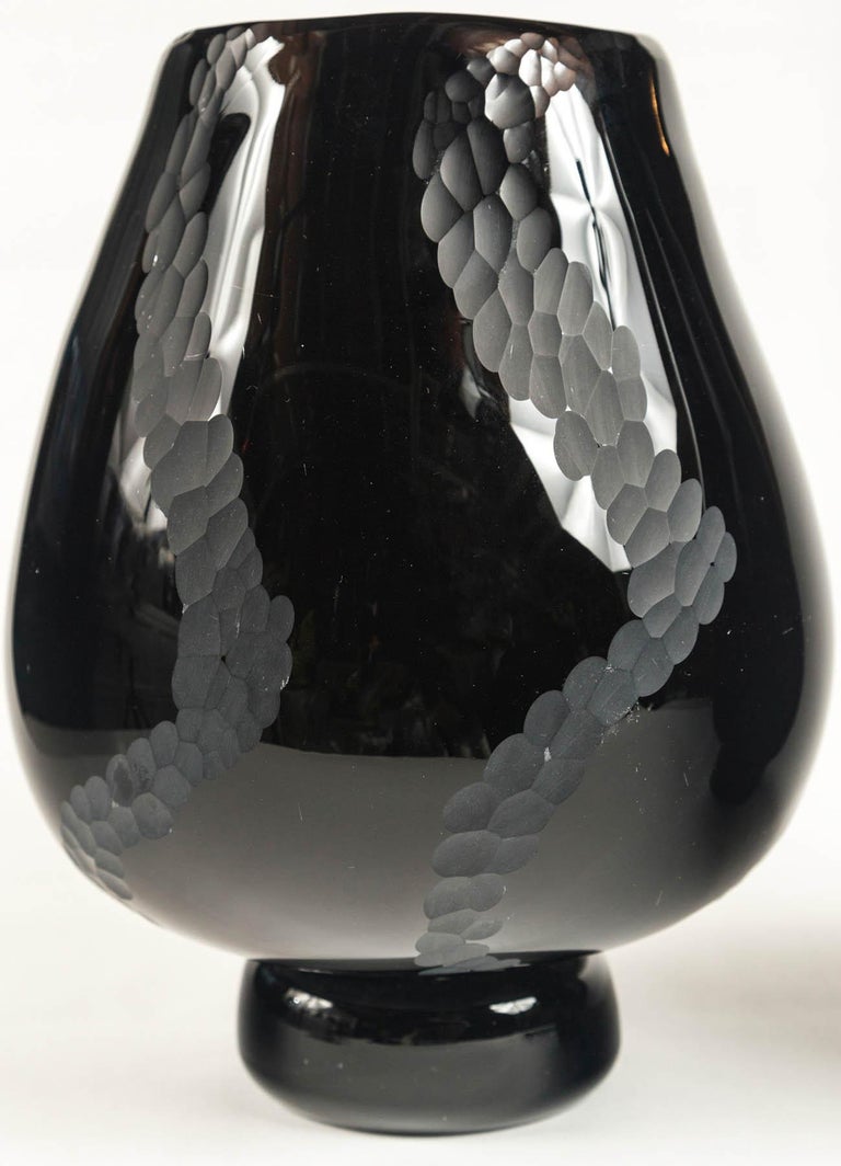 Murano Black Glass Vases, Italy at 1stDibs black glass for sale