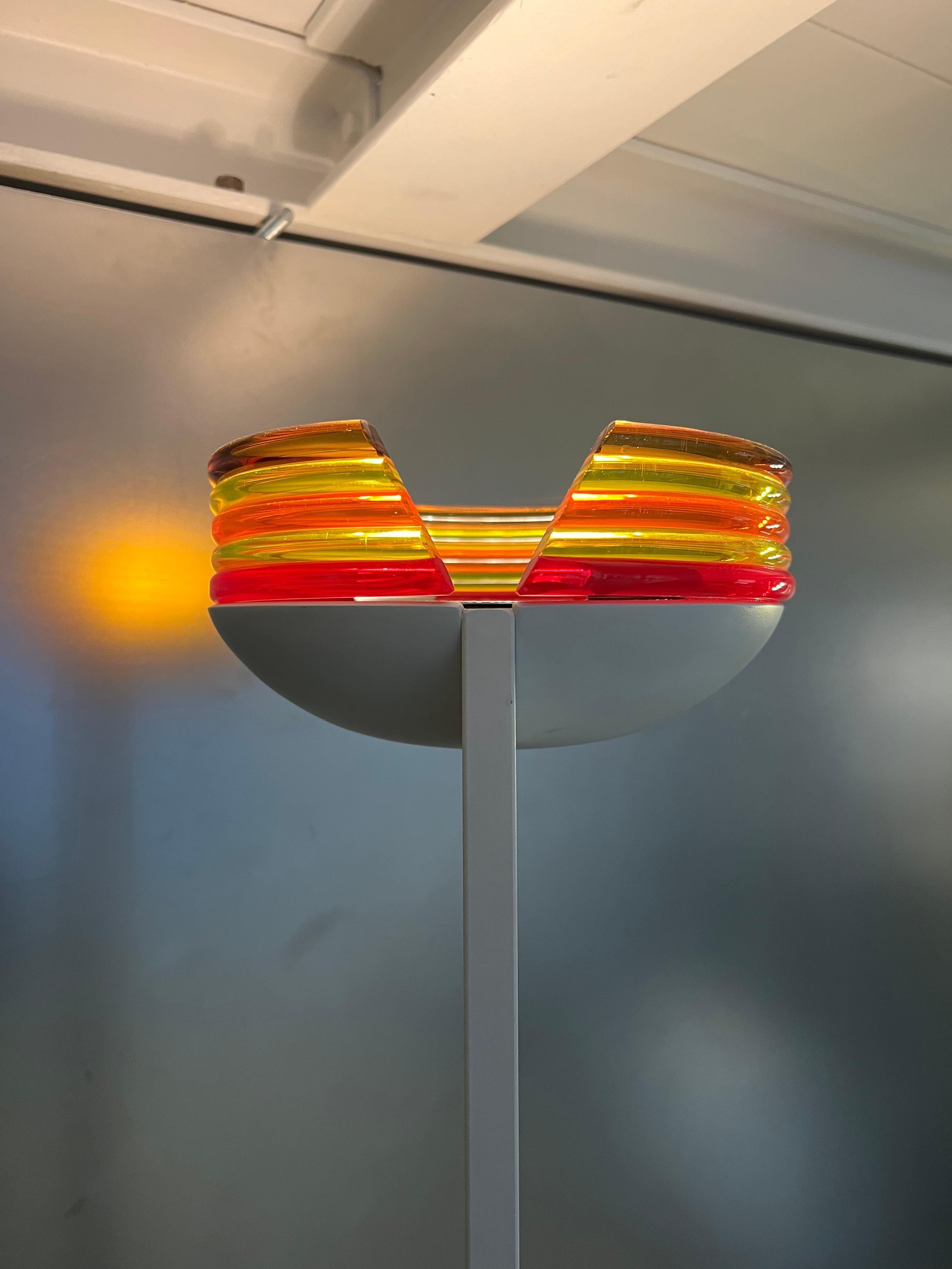 Roberto Pamio for leucos Murano floor lamp, Colourful Decorative Murano Light For Sale 5