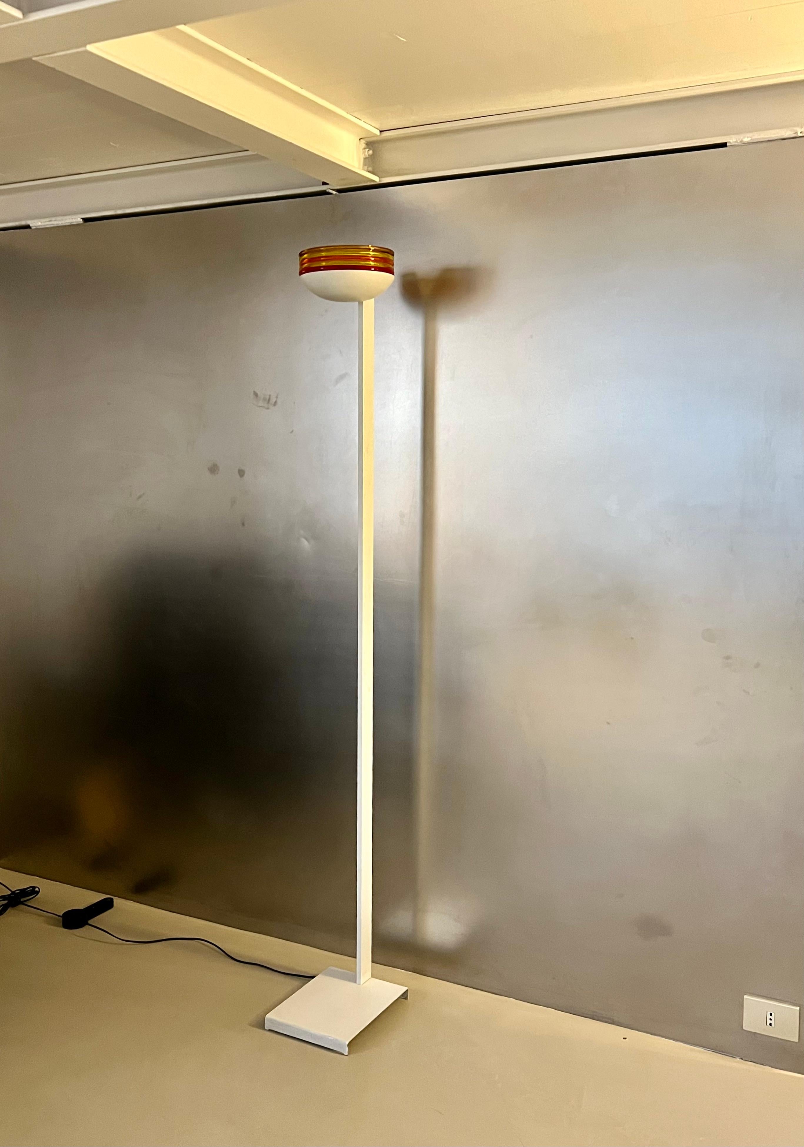 Modern Roberto Pamio for leucos Murano floor lamp, Colourful Decorative Murano Light For Sale