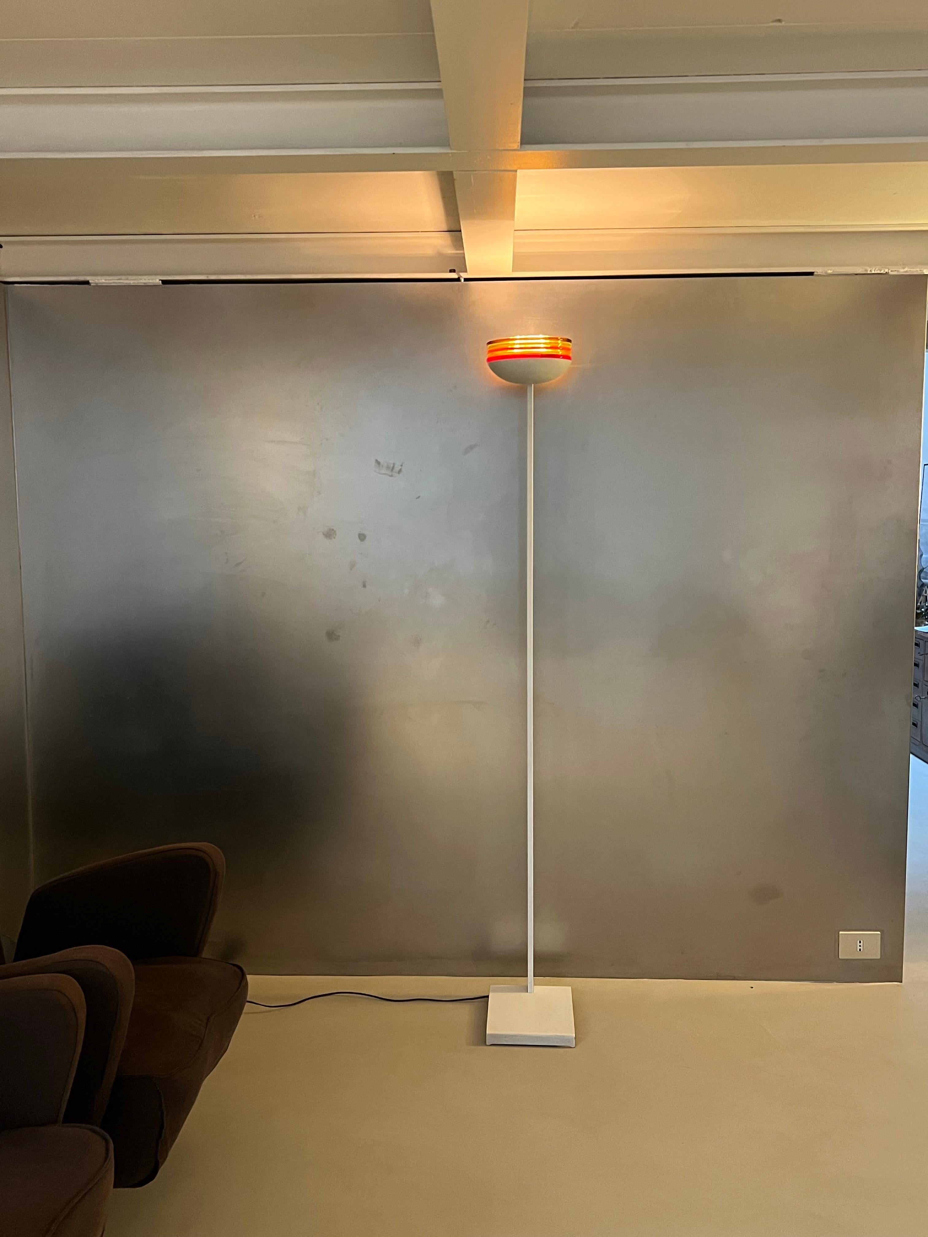 Italian Roberto Pamio for leucos Murano floor lamp, Colourful Decorative Murano Light For Sale