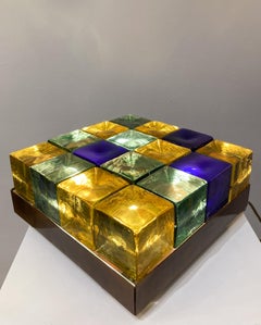 Contemporary Murano Glass Table Lamp, in the style of Guisto Toso, Italy