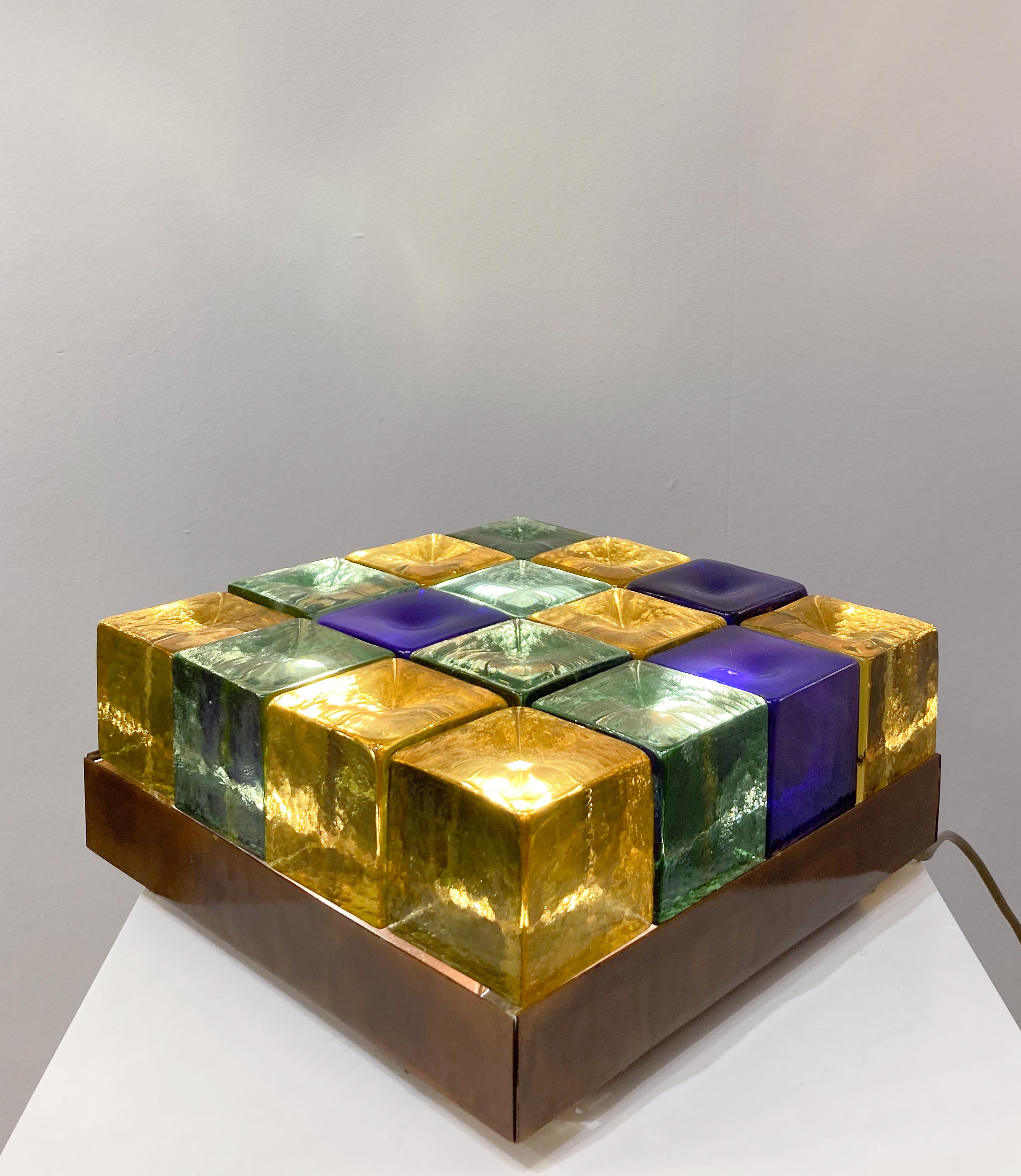 XXI secolo e contemporaneo Lampada da tavolo contemporanea in vetro di Murano, nello stile di Guisto Toso, Italia in vendita