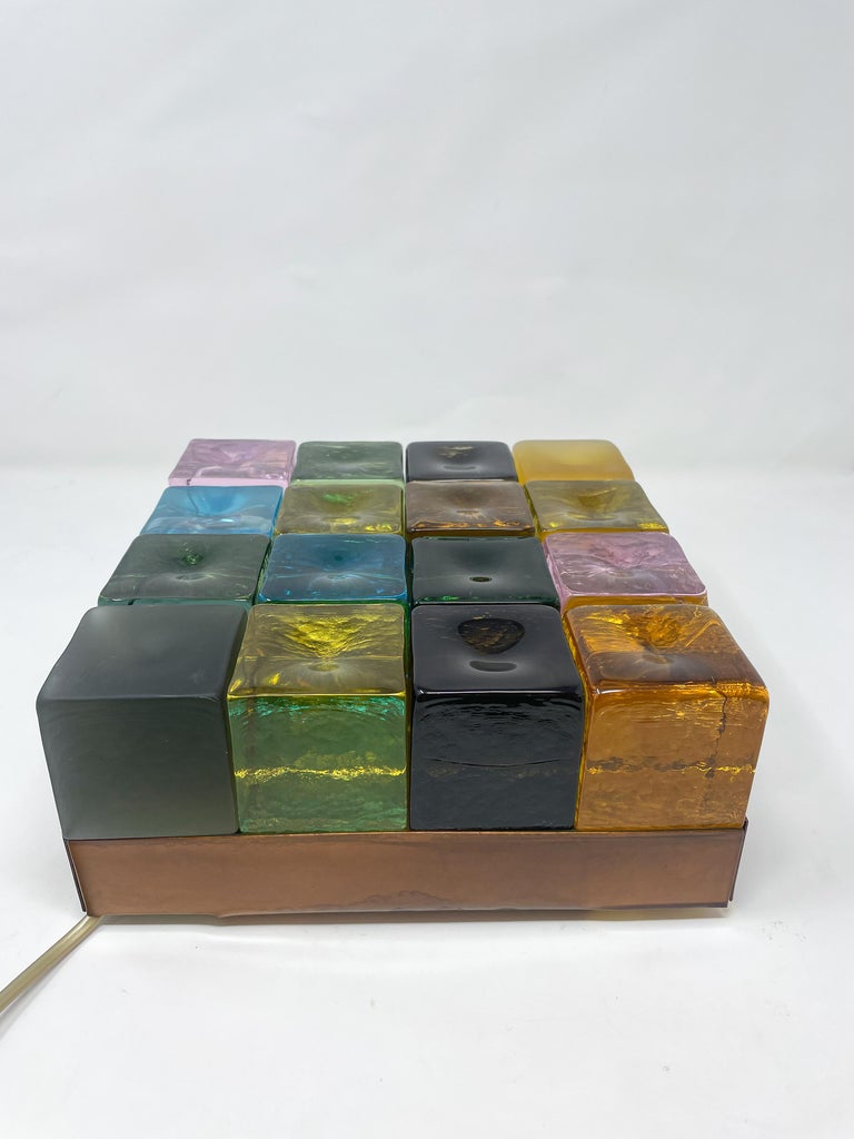 Contemporary Murano Glass Table Lamp, in the Style of Guisto Toso, Italy For Sale at 1stDibs