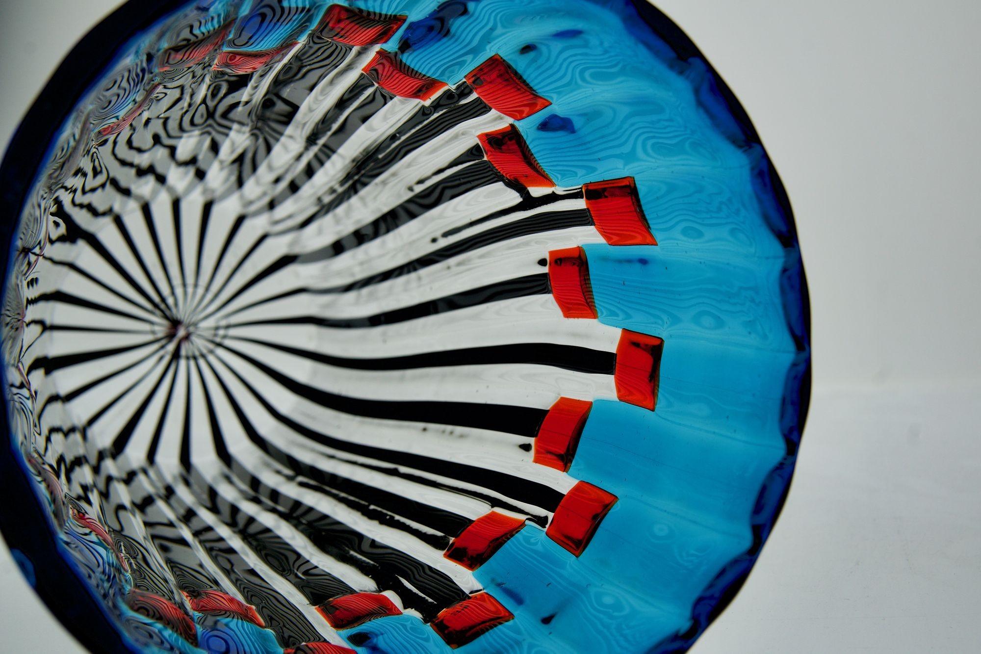 Contemporary Murano glass vase, Model: Mille Papaveri Rossi For Sale 13