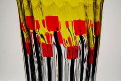 Contemporary Murano Glass Vase, Model: Poppy field at sunraise. Signed